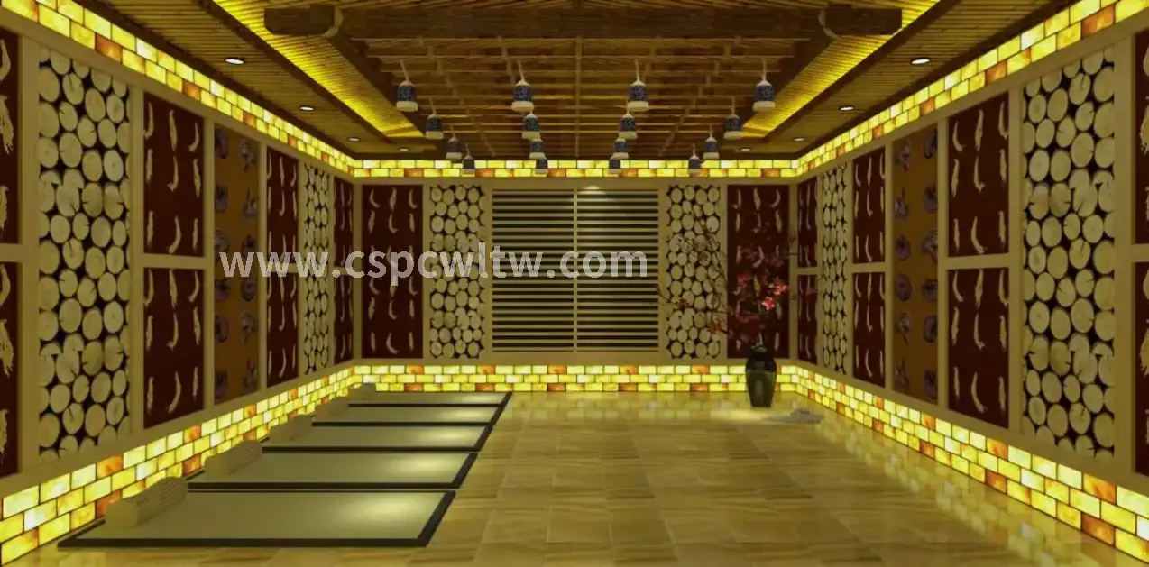 桑拿房里的放松场景